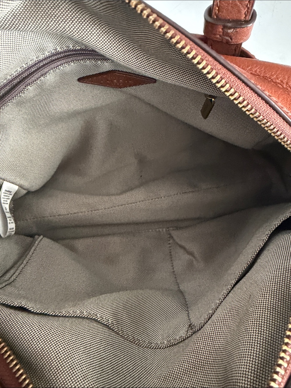 Fossil Women's Leather Shoulder Bag in Cognac - Picture 3 of 9
